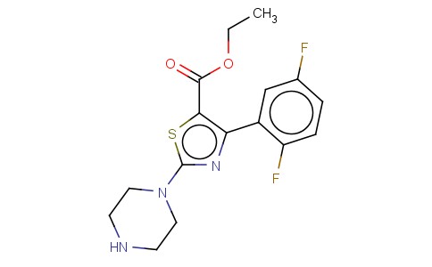 ETHYL 2-PIPERAZINE-4-(2,5-DIFLUORO)PHENYL THIAZOLE-5-CARBOXYLATE